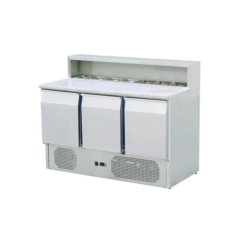 Refrigerated Pizza Saladette with 3 Doors - THPS903 All Stop Trading
