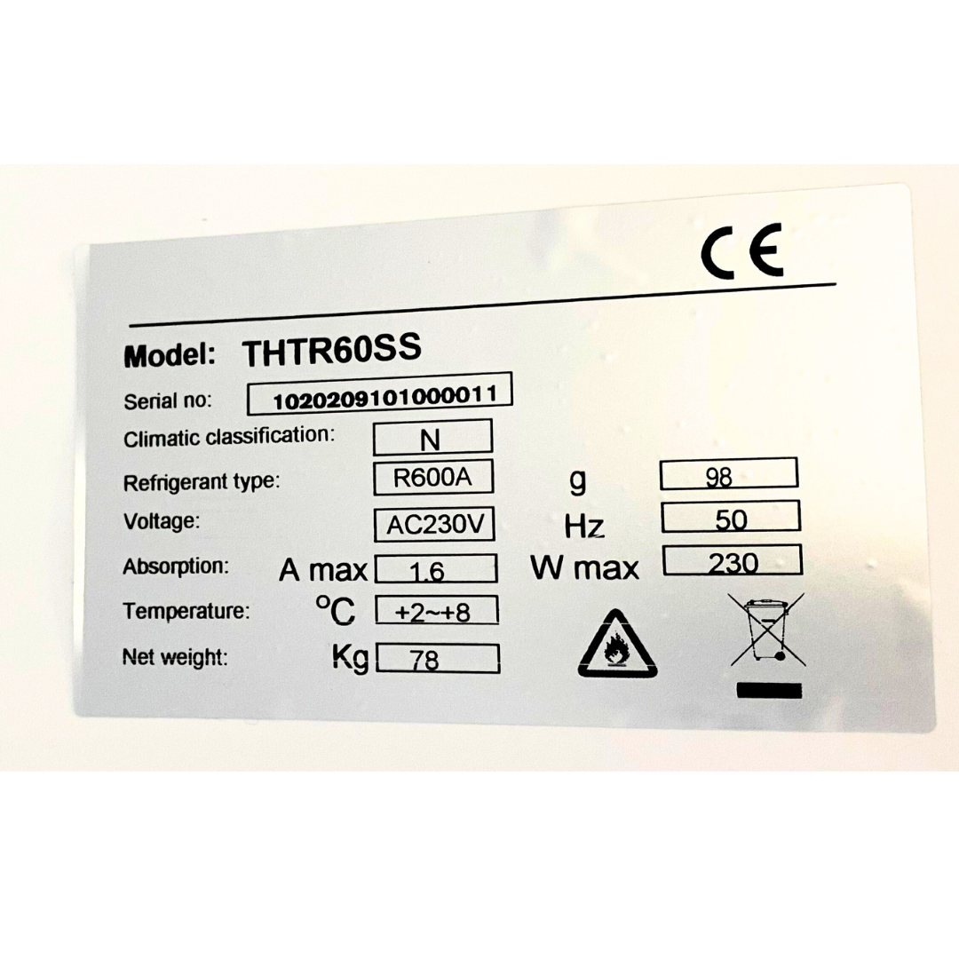 finntec-FT-THTR60SS-single-door-refrigerator - 600l-capacity