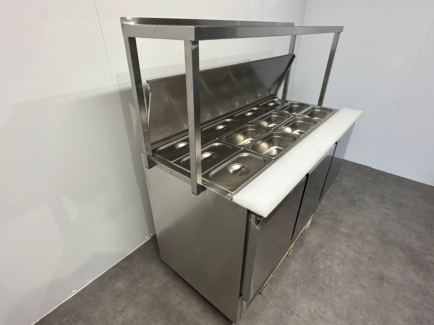 Finntec 3 Doors Saladette fridge + over-shelf OT1365FN All Stop Trading