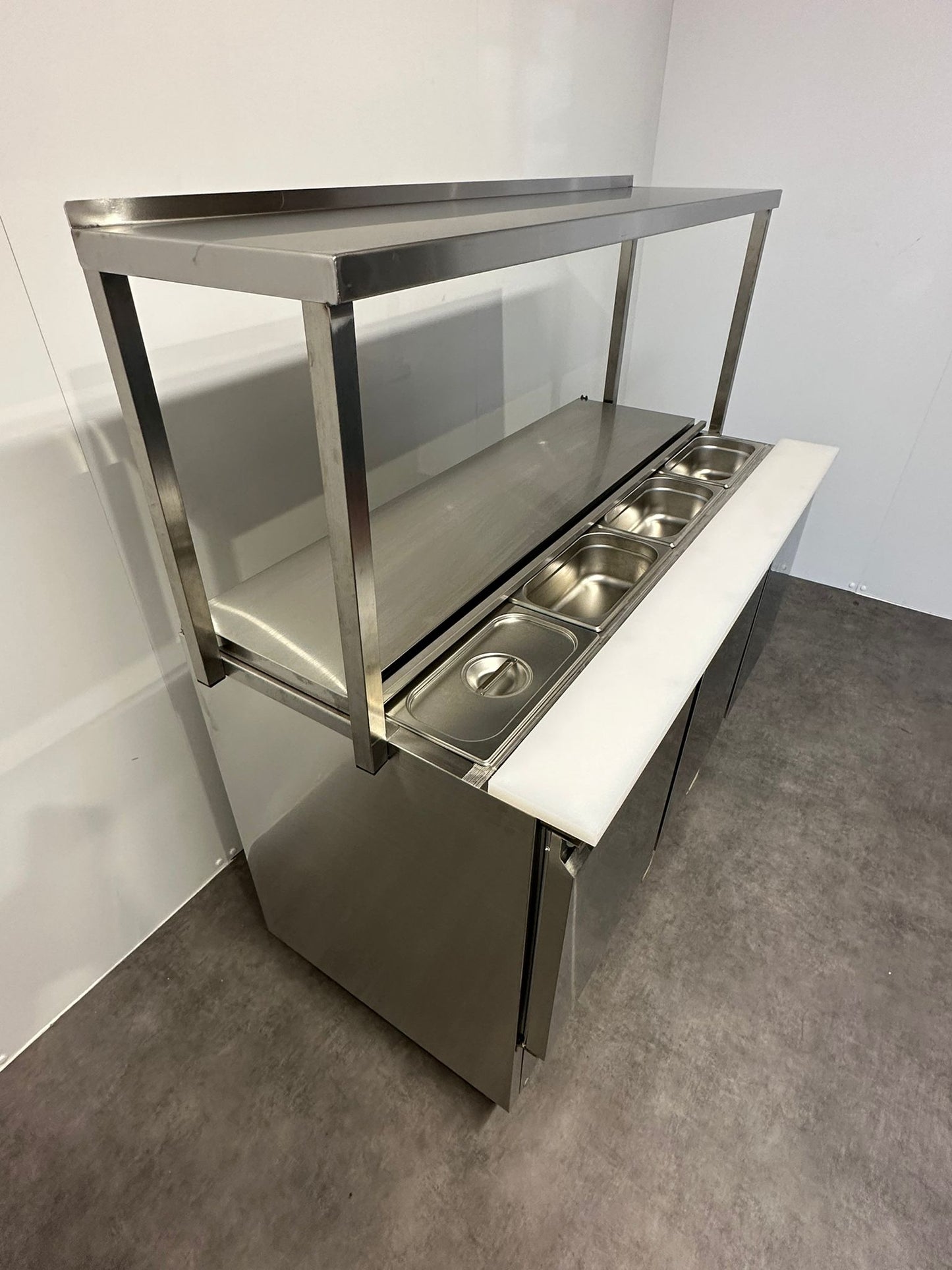 Finntec 3 Doors Saladette fridge + over-shelf OT1365FN All Stop Trading