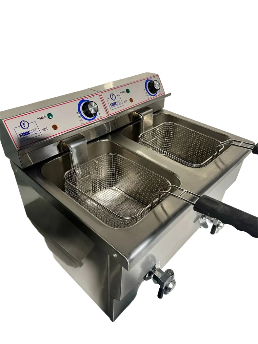Finntec Counter top Electric Fryer 2 x 12ltr All Stop Trading