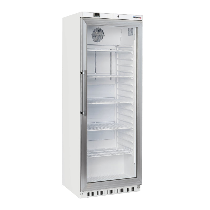 Upright glass door fridge 400 L White - CAPV400LB