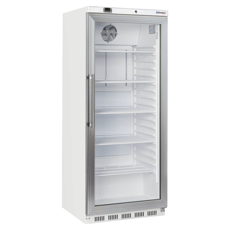 Upright glass door fridge 600 L White - CAPV600LB