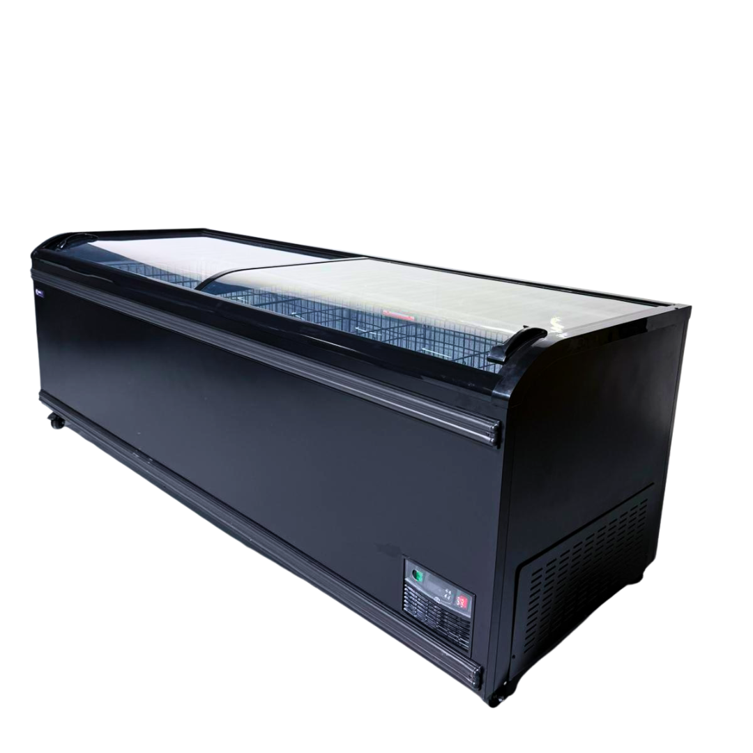 Heavy Duty Glass Lid Chest Freezer Sliding Door 2.5m