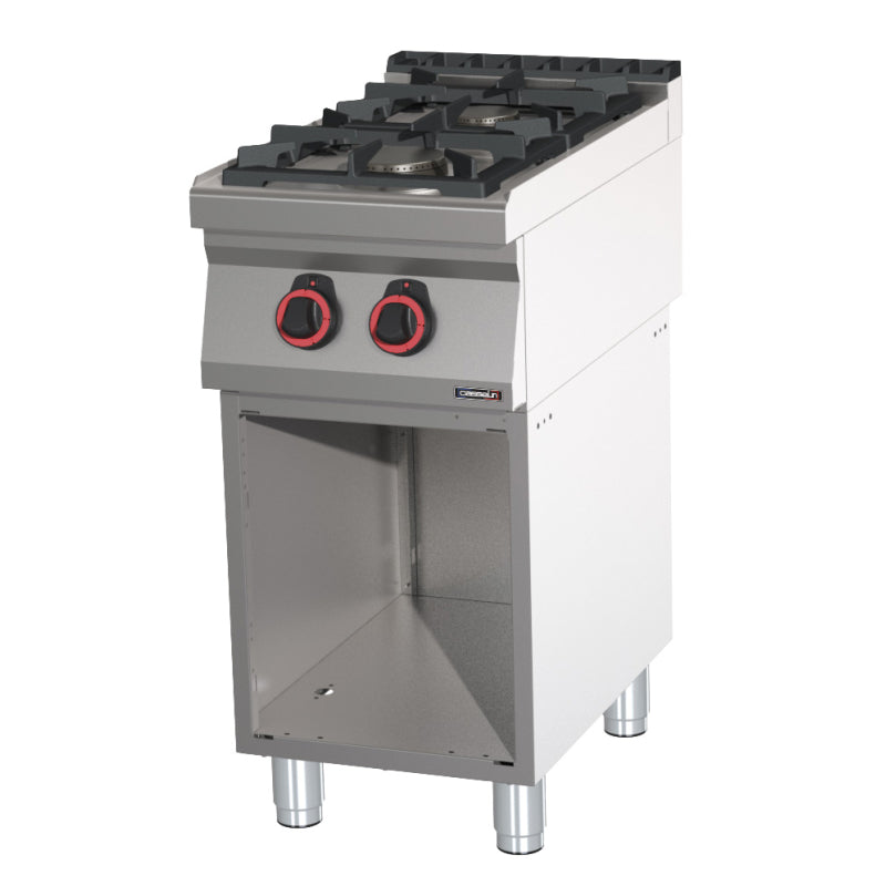 Gas cooker 2 burners with open cabinet 40 - C7FOG2F40S