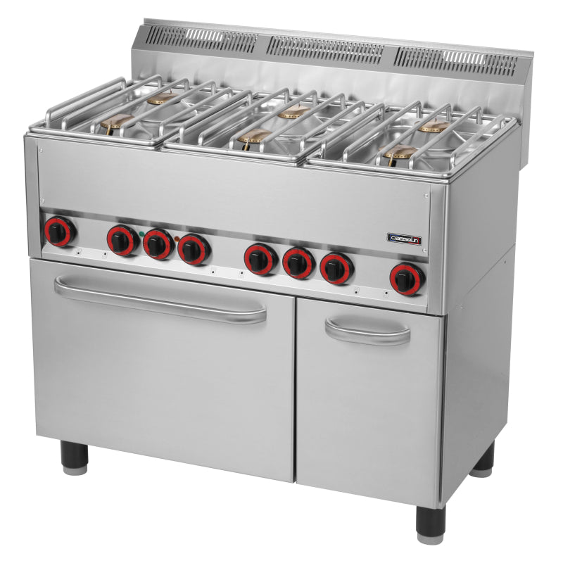 Gas cooker 6 burners with electric ventilated oven GN 1/1 99 - C6FOG6FFEV99