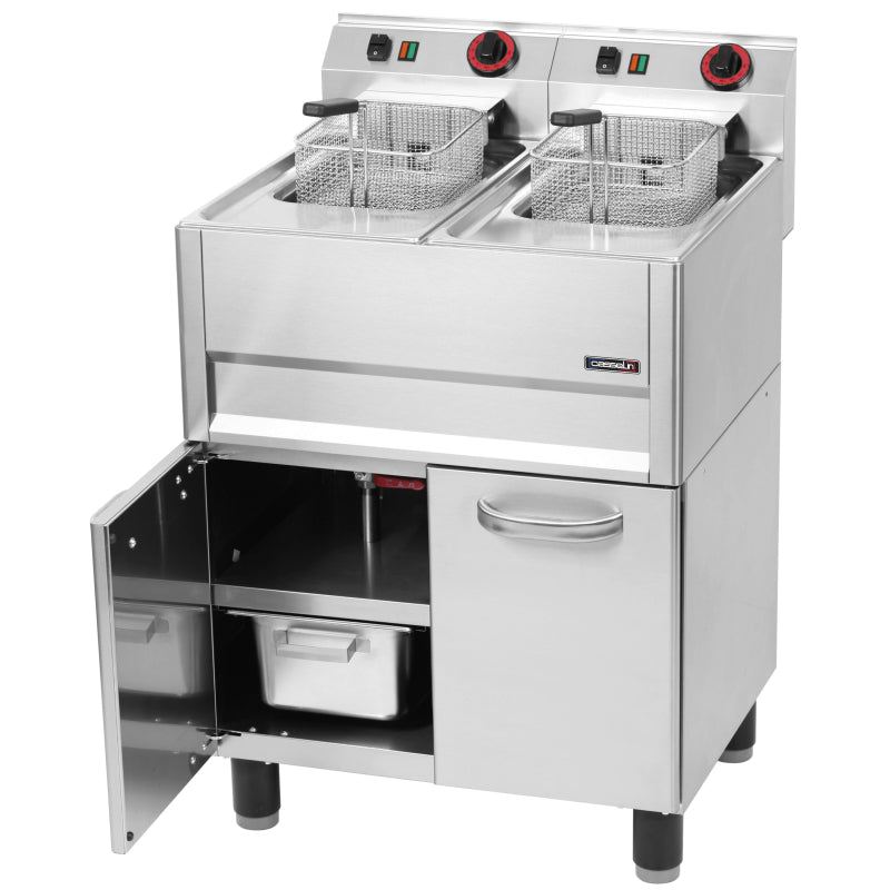 Electric deep fryer 2 x 8 liters with open cabinet 66 - C6FE8266S