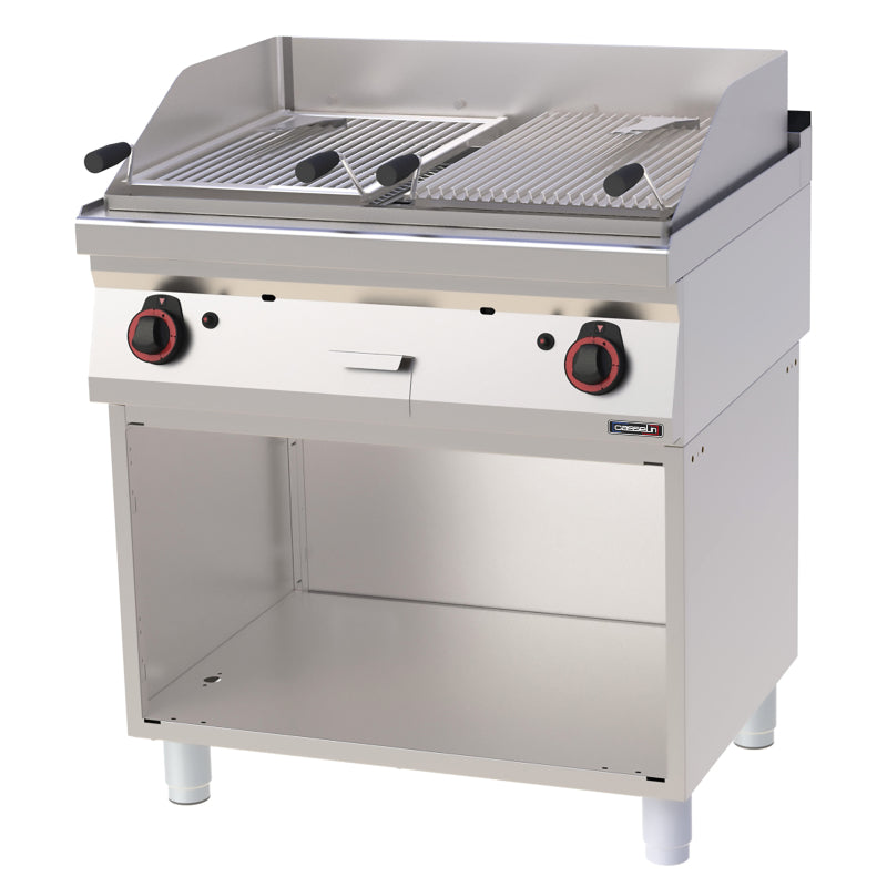 Lava stone grill double with open cabinet 80 - C7GPLD80S