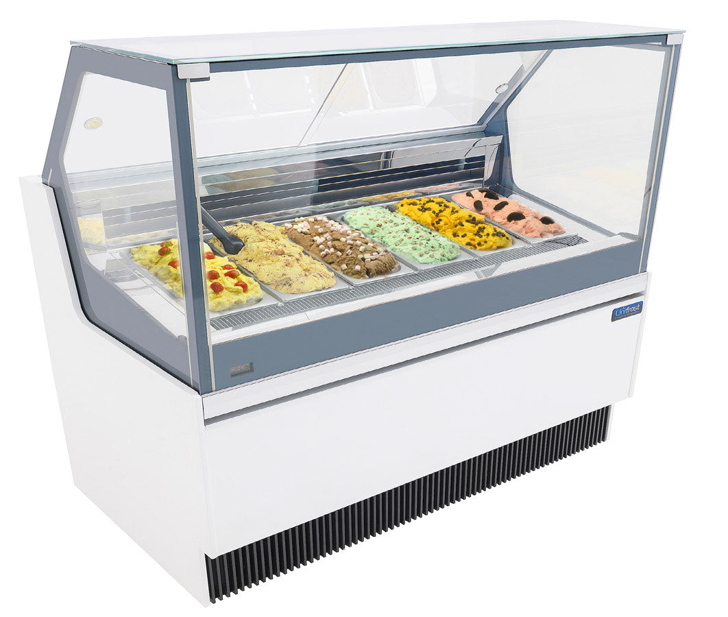 Katerbay - Unifrost - ICD66 Gelato 6 pan display + Understorage 1283*700*1280 All Stop Trading