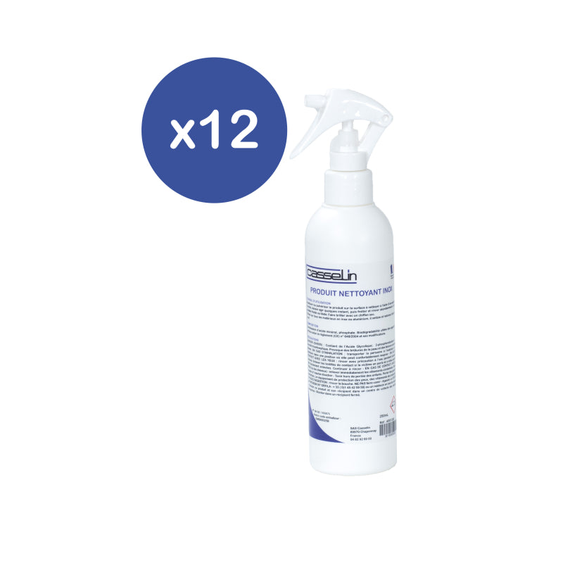 Pack of 12 - Stainless steel cleaner 250 mL - CL12NI250ML