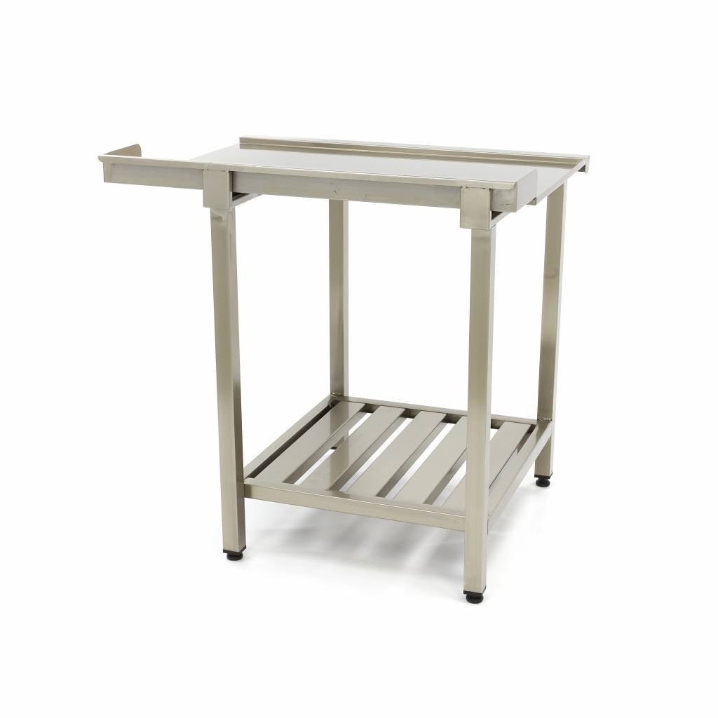 Dishwasher Table - 120 x 75cm - Left - with Backsplash and Storage Shelf