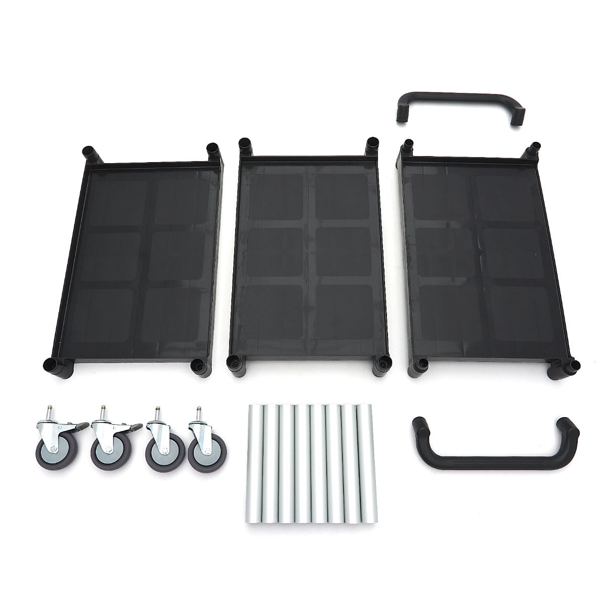 Serving Trolley 3 Plastic Shelves 86,5 x 42,5cm