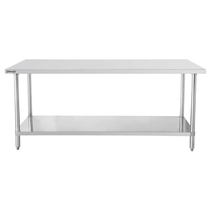 Workbench stainless steel 700 with shelf 1000 mm - C7TTE100