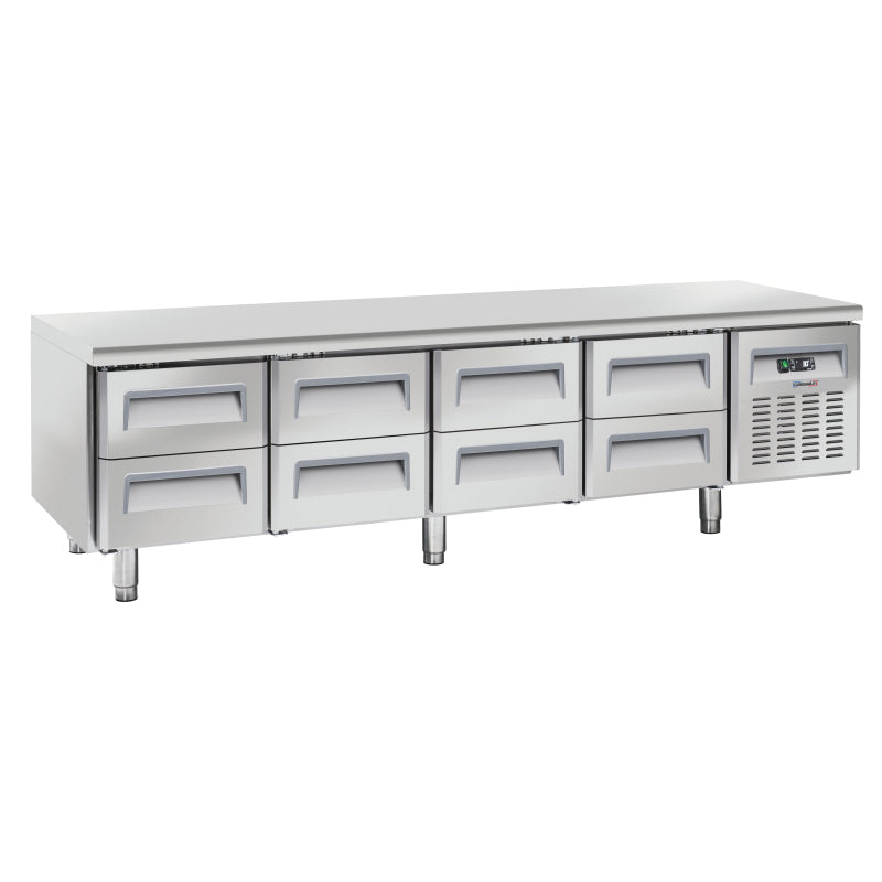 Refrigerated counter 8 drawers GN 1/1 - CTAR8T