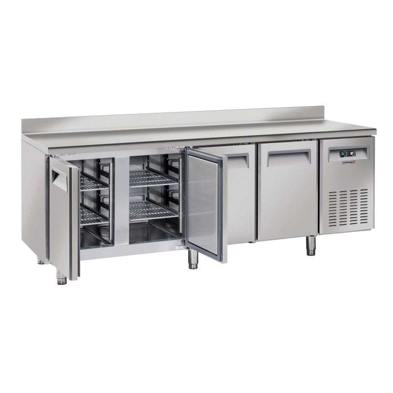 Refrigerated counter with backsplash 4 doors - CTARD4P