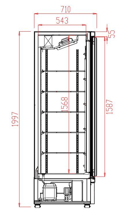 FREEZER 3 GLASS DOORS JDE-1530F SKU 7455.2220 All Stop Trading