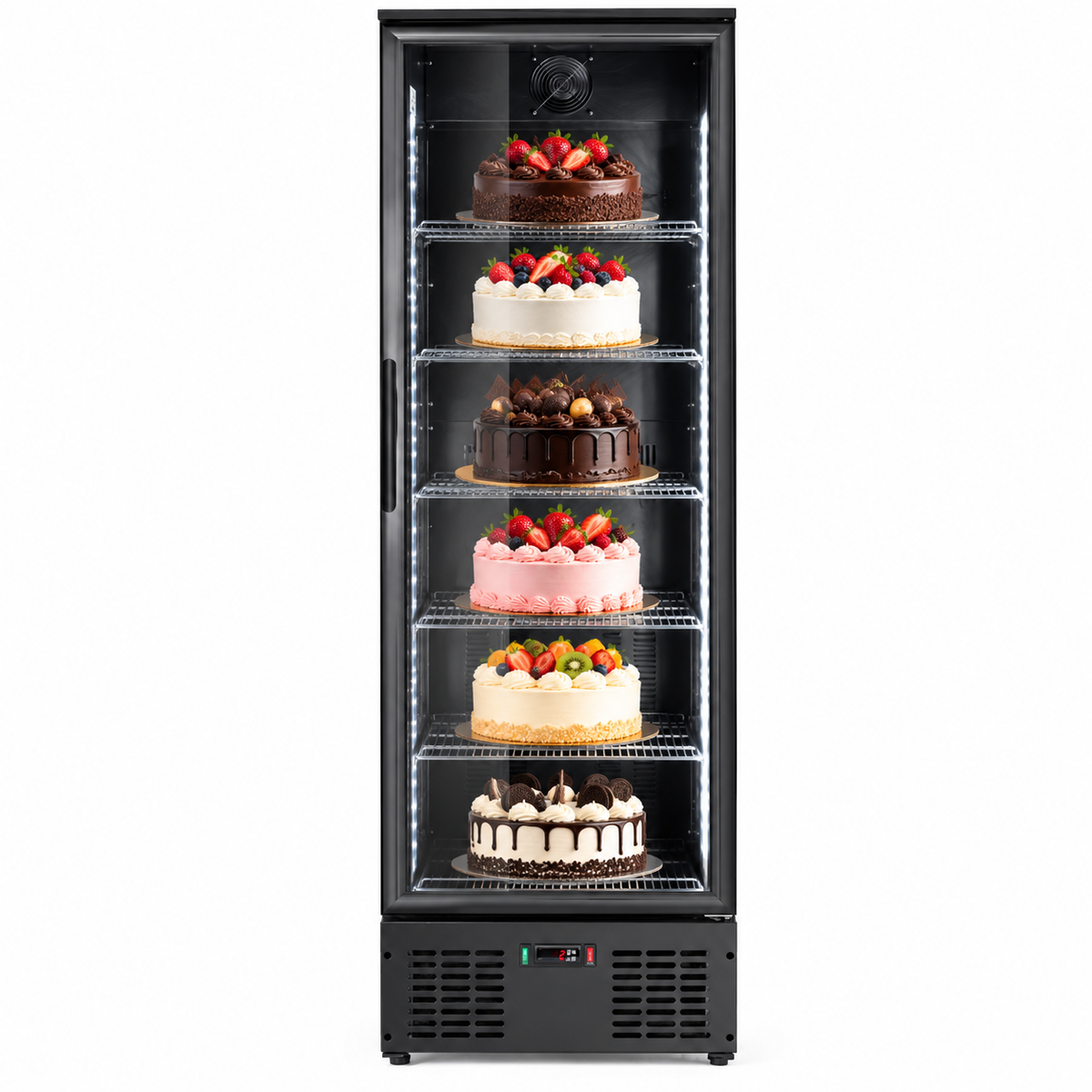 single door cake display fridge