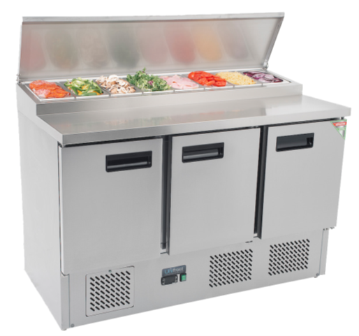 PCF1360 3 Door Worktop Prep Fridge
