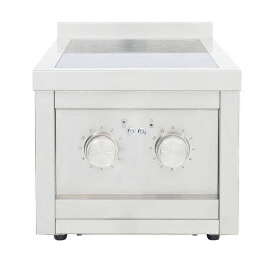 BANKS D4060T2 HEAVY DUTY 2 BURNER COUNTER TOP INDUCTION COOKER 400*600*358MM SINGLE PHASE SS BODY