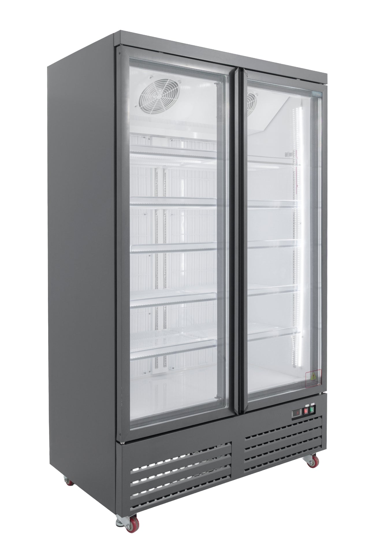 UNIFROST HVF22B DOUBLE GLASS DOOR DISPLAY FREEZER 5 SHELVES 1250*720*2045 GRAPHITE BLUE