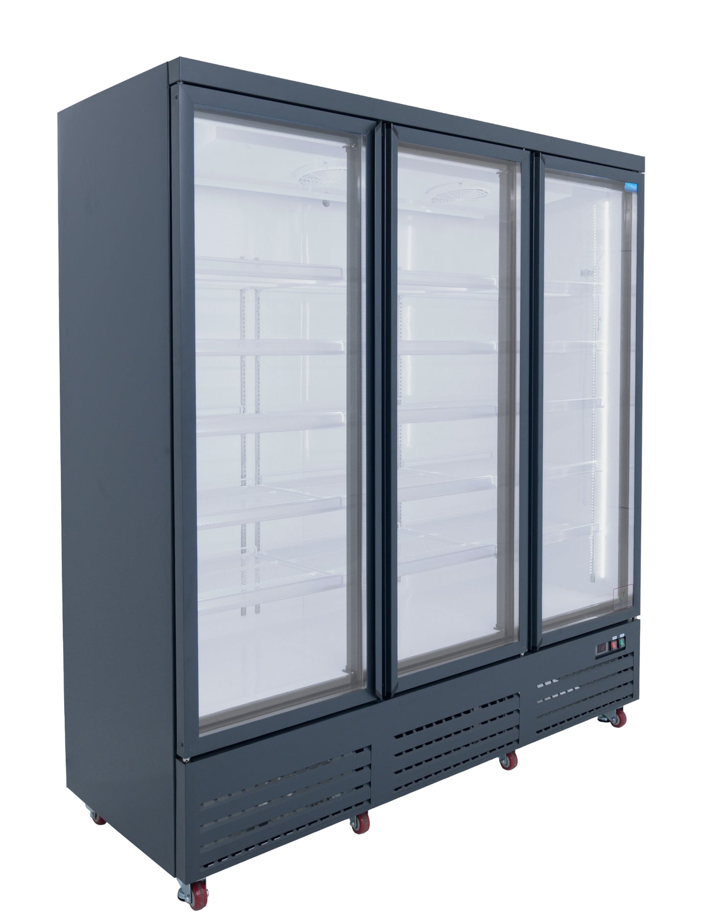 UNIFROST HVR33B 3 DOOR HINGED DISPLAY REFRIGERATOR 5 SHELVES PER DOOR GRAPHITE BLUE