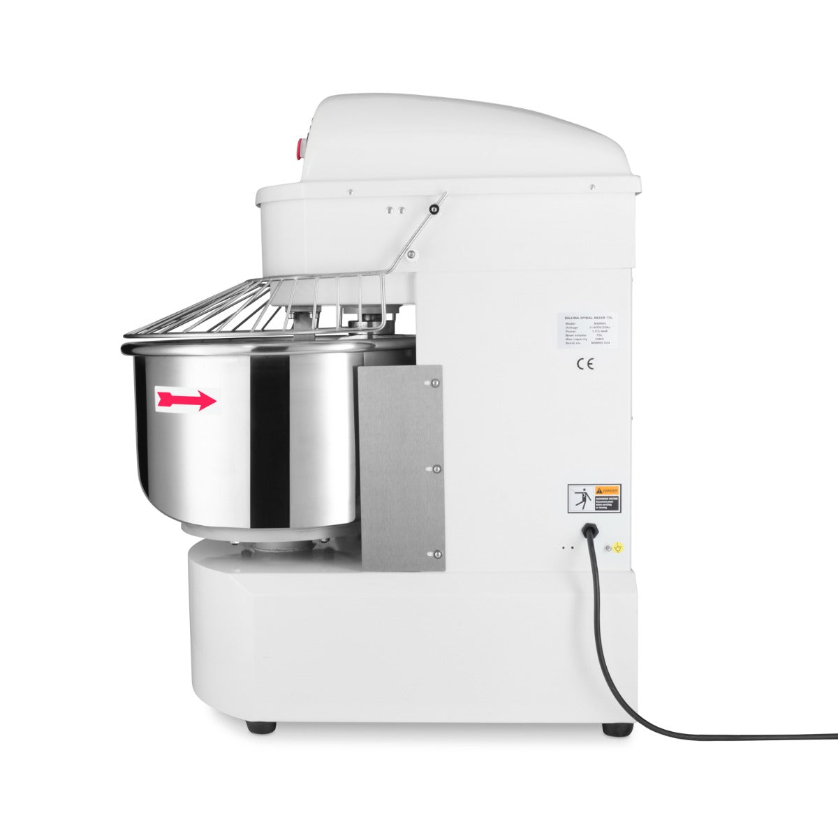 Dough Mixer - 75L - 48kg Dough - 2 Speeds