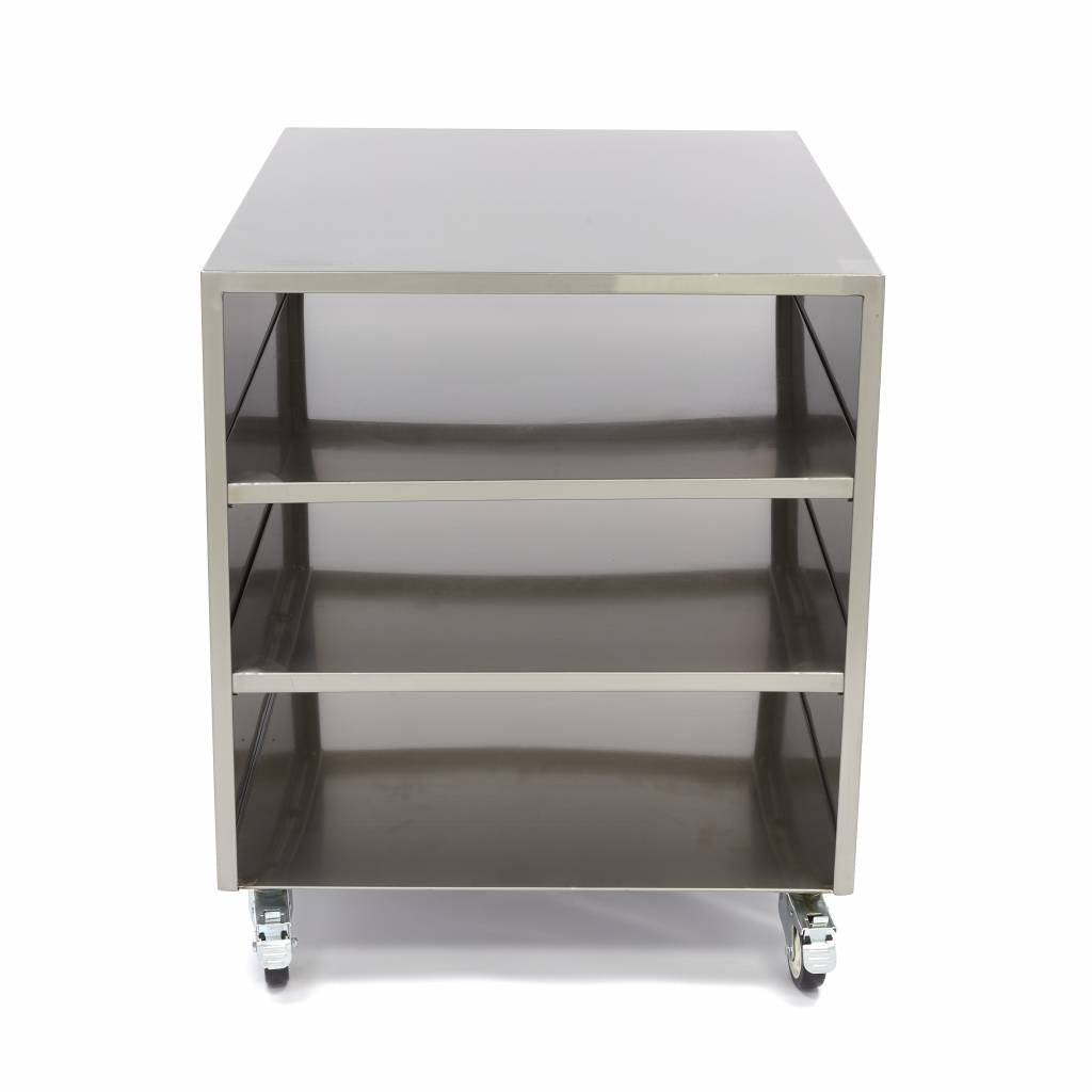 Stainless Steel Machine Table - 60 x 80cm - 120kg Load Capacity - on Wheels