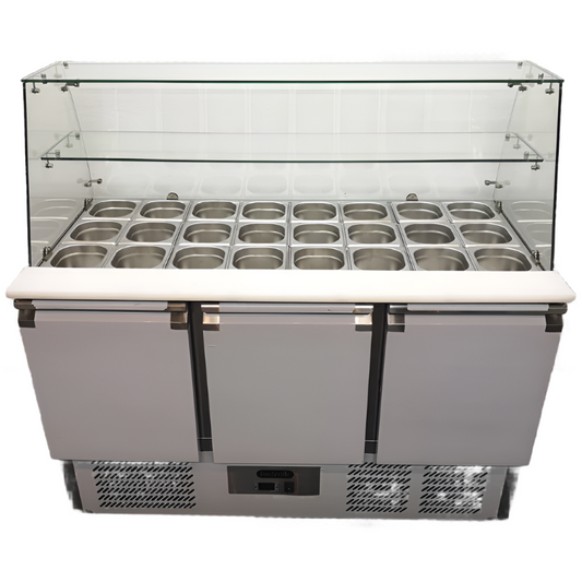 finntec-3-door-curved-glass-preparation-counter-complete-with-containers