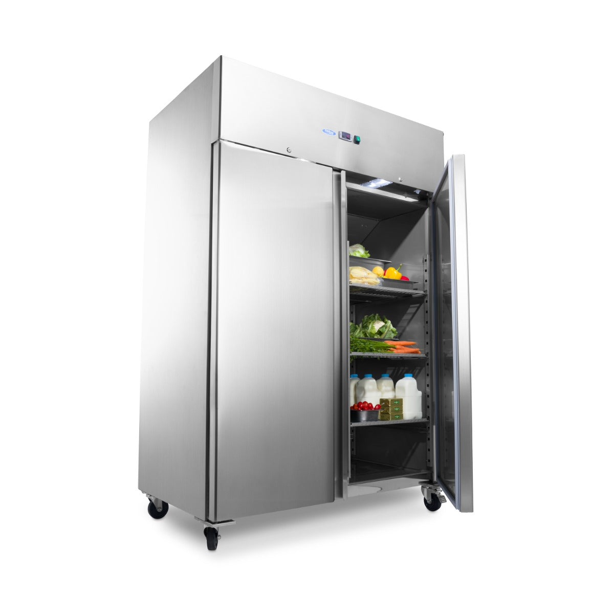 Freezer - 1200L - 6 Adjustable Shelves (2/1 GN) - on Wheels - incl Shelves