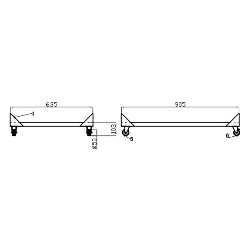 SUPPORT FOR SALADETTE 3 DOORS SKU 7003.0515 All Stop Trading