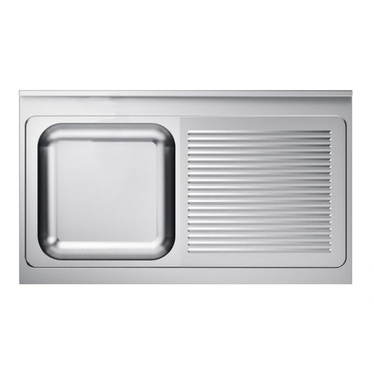 700 SINK UNIT TABLETOP 1 LEFT 1200 - SKU 7013.1120  All Stop Trading