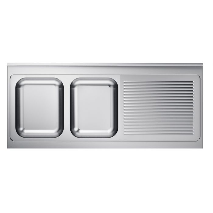 700 SINK UNIT TABLETOP 2 LEFT 1600 - SKU 7013.1160  All Stop Trading