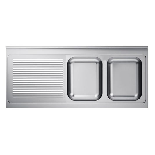 700 SINK UNIT TABLETOP 2 RIGHT 1600 - SKU 7013.1165  All Stop Trading