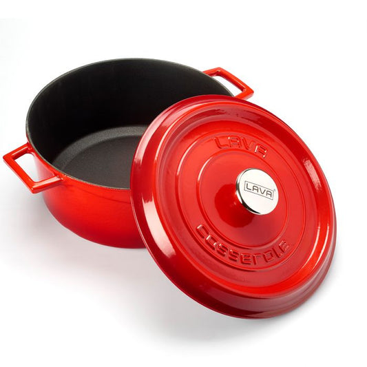 LAVA CAST IRON CASSEROLE Ø24 RED - SKU 7013.2900  All Stop Trading