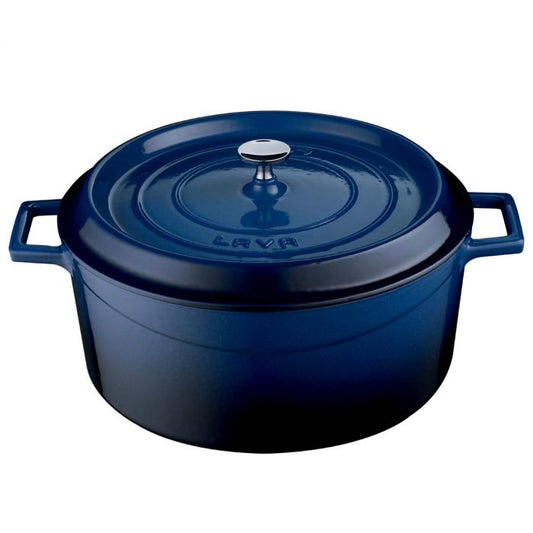 LAVA CAST IRON CASSEROLE Ø32 BLUE - SKU 7013.2910  All Stop Trading