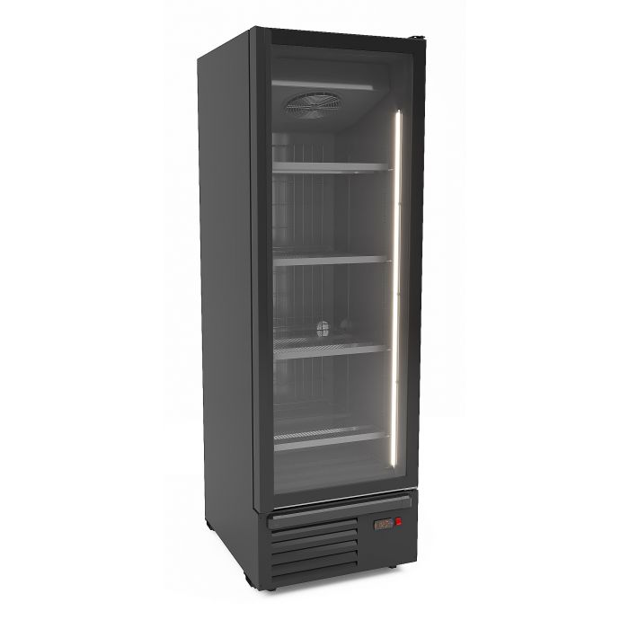 FREEZER 1 GLASS DOOR BLACK 500L - SKU 7072.1135  All Stop Trading