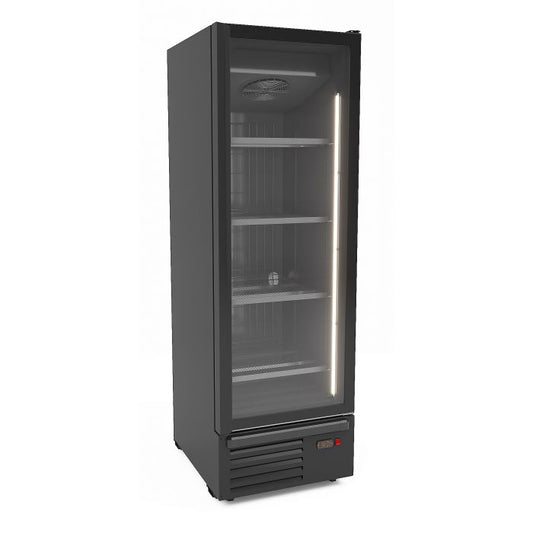 FREEZER 1 GLASS DOOR BLACK 500L - SKU 7072.1135  All Stop Trading