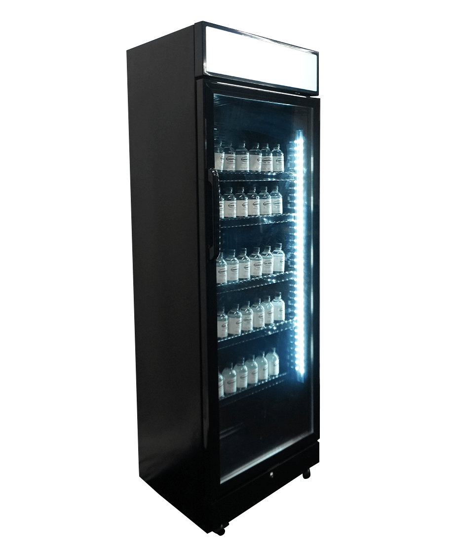 refrigerator-1-glass-door-black-with-light-box-sve-450-blc