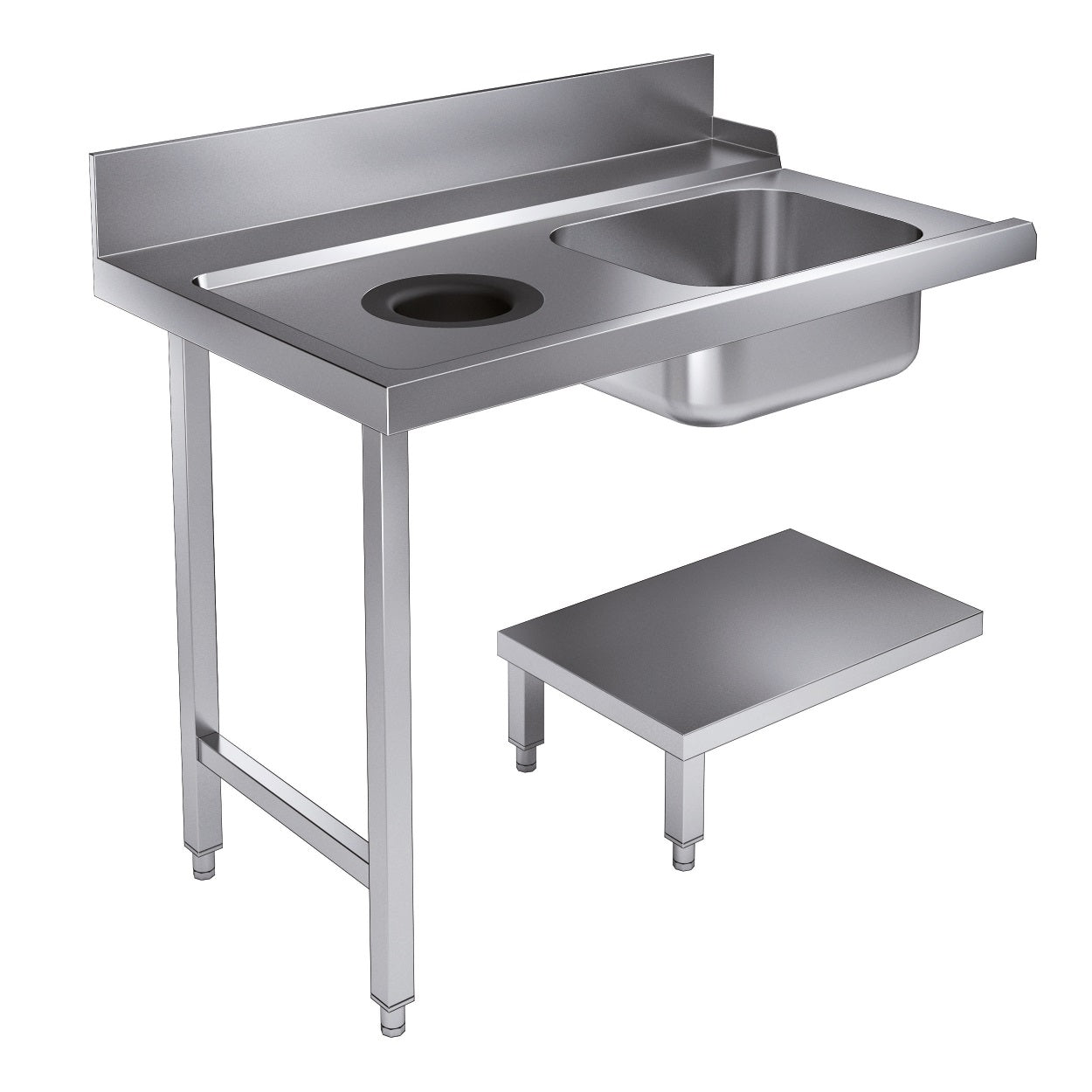 entry-table-bottom-shelf-with-waste-hole-1200-left-for-7280-0045-0046