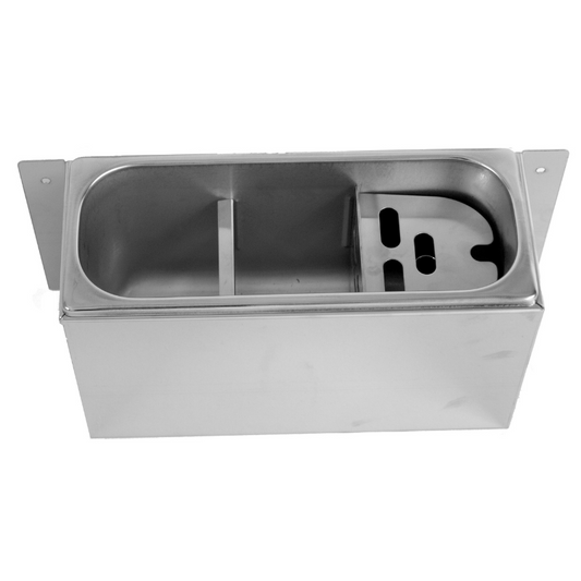 SINK FOR ICE CREAM SCOOP 330X120X150  WITH WATER DRAIN HOLE WATER CONNECTION AND OVERFLOW PIPE  SKU 7108.0015 All Stop Trading