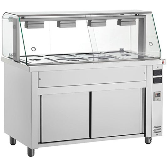 bain-marie-with-heated-cupboard-and-glass-canopy-4x-gn1/1