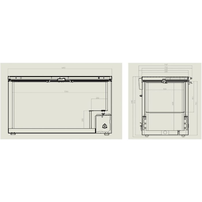CHEST FREEZER SS COVER 469 L SKU 7151.1115
