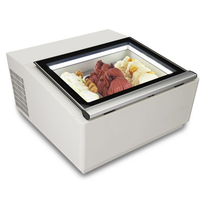 COUNTERTOP MODEL ICE CREAM DISPLAY BLACK  OPENS ON THE OPERATING SIDE SKU 7292.0010