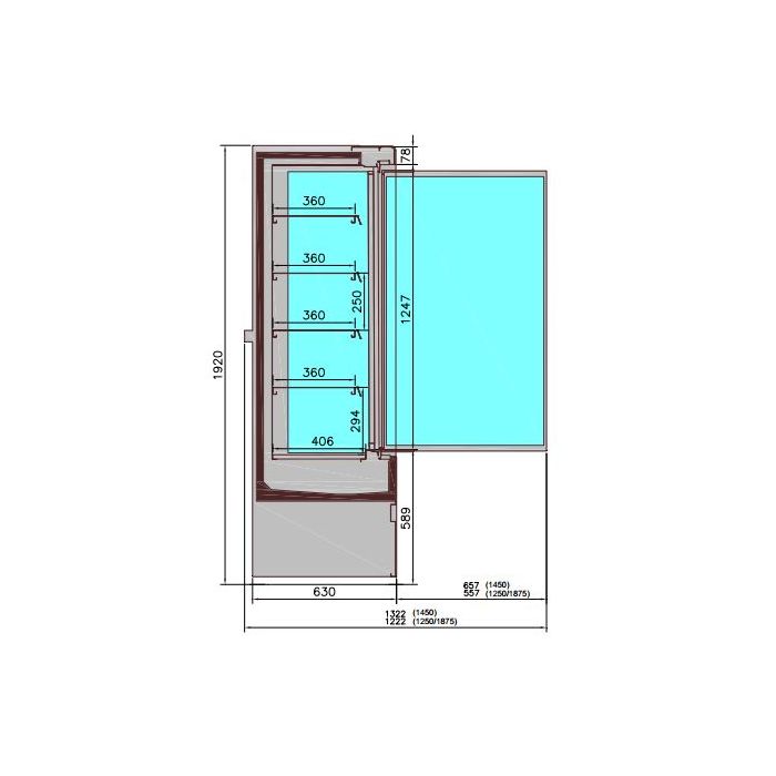 WALL MOUNTED UNIT JAMIE 3 DOORS 1.9 SKU 7350.0060 All Stop Trading