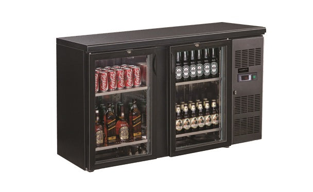 backbar-cooler-black-2-glass-doors