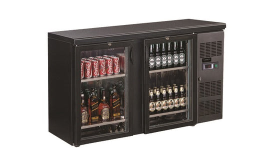 backbar-cooler-black-2-glass-doors