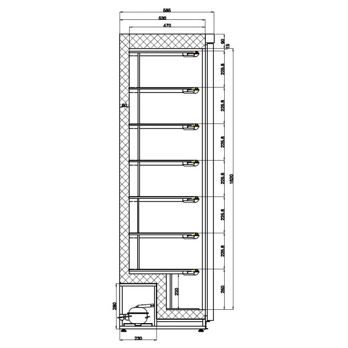 FREEZER WHITE 1 DOOR SKU 7450.0571 All Stop Trading