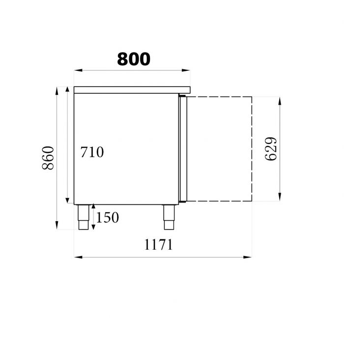 REFRIGERATED BAKERY COUNTER 2 DOORS - SKU 7450.1215  All Stop Trading