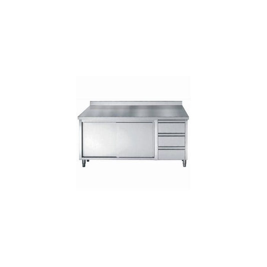 700 WORKTABLE SLIDING DOORS DRAWERS UPSTAND 2000 - SKU 7452.0930  All Stop Trading