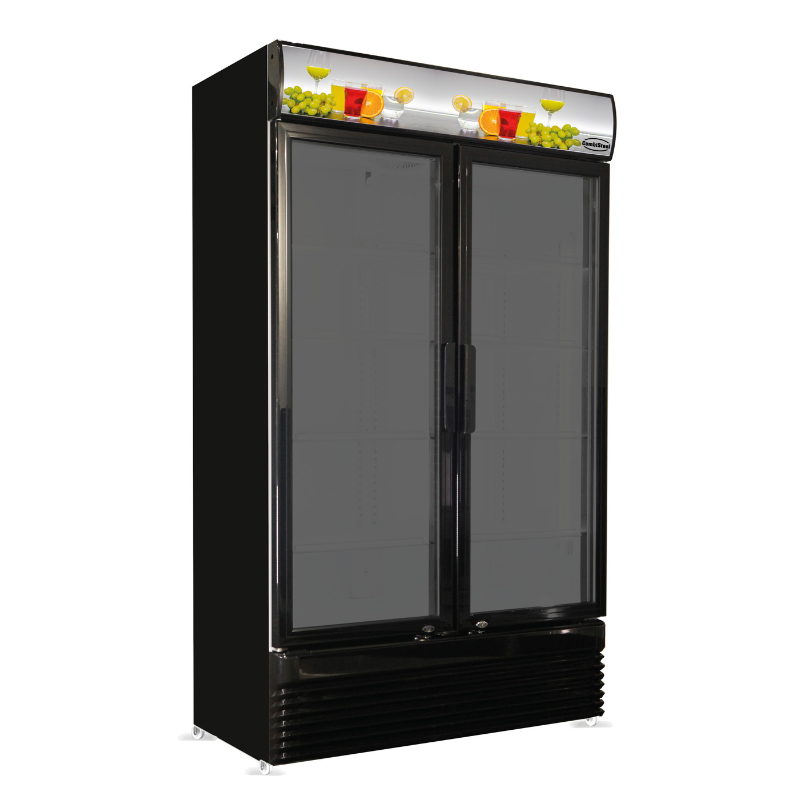 REFRIGERATOR 2 GLASS DOORS BEZ-780 GD BLACK SKU 7455.1394